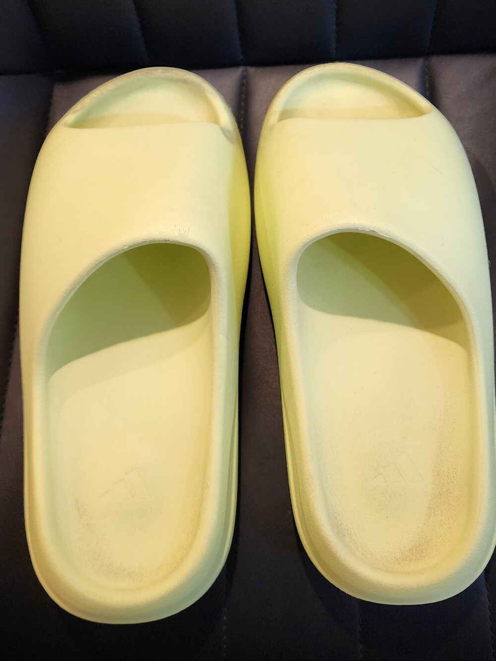 Yeeze Slides in Light Yellow/Green